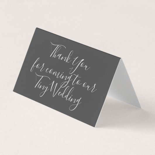 Zwart-wit Mini Bruiloft Dank u Kaarten (Voorkant)