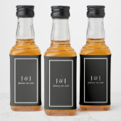 Zwart-wit Mini Liquor Bottle Labels Likeurfles Etiket (Flessen)