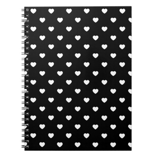 Zwart-wit miniatuurpatroon notitieboek (Voorkant)