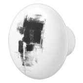 Zwart-wit minimaal Abstract artistiek Keramische Knop (Rechts)