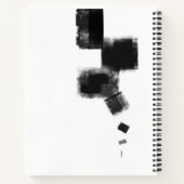 Zwart-wit minimaal Abstract Notitieboek (Achterkant)