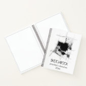 Zwart-wit minimaal Abstract Notitieboek (Binnen)