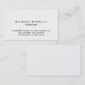 Zwart wit minimaal consultant Visitekaartje (Voorkant / Achterkant)