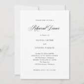 Zwart-wit Minimaal Elegantie Repetitie Diner Kaart (Voorkant)