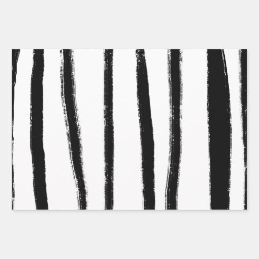 Zwart-wit minimaal inpakpapier vel (Voorkant 3)