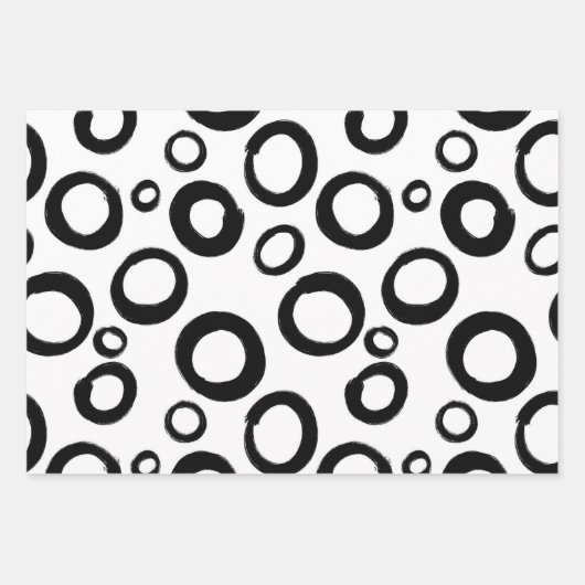 Zwart-wit minimaal inpakpapier vel (Voorkant 2)