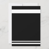 Zwart & Wit Minimaal Minimal Chic Trouwen Kaart (Achterkant)