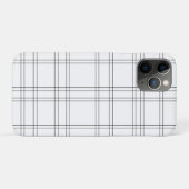 Zwart & wit minimaal modern geruit schonk patroon Case-Mate iPhone case (Achterkant (horizontaal))