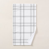 Zwart-wit, minimaal, modern, schoon patroonpatroon bad handdoek (Handdoek)