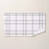 Zwart-wit, minimaal, modern, schoon patroonpatroon bad handdoek (Handdoek)