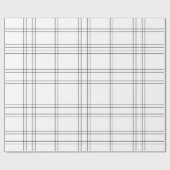 Zwart-wit, minimaal, modern, schoon patroonpatroon cadeaupapier (Vlak)