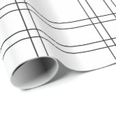 Zwart-wit, minimaal, modern, schoon patroonpatroon cadeaupapier (Rol Hoek)