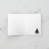 Zwart-wit, minimaal, moderne kerstkaarten feestdagen kaart (Binnen)