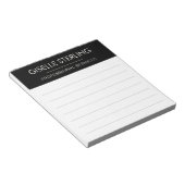Zwart Wit Minimaal Professioneel Modern Zakelijk Notitieblok (Schuin)