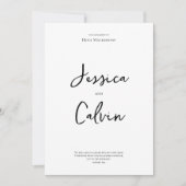 Zwart Wit Minimaal Religieus Bruiloft Uitnodiging (Voorkant)