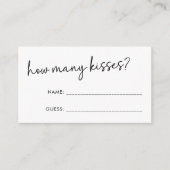 Zwart-wit minimaal script Hoeveel kussen spel Informatiekaartje (Voorkant)