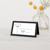 Zwart Wit Minimaal Sophisticated Elegant Script Plaatskaartje (Voorkant)