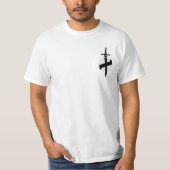 Zwart Wit Minimaal Typografisch Christelijk T-shirt (Voorkant)