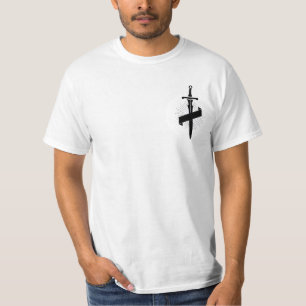 Zwart Wit Minimaal Typografisch Christelijk T-shirt