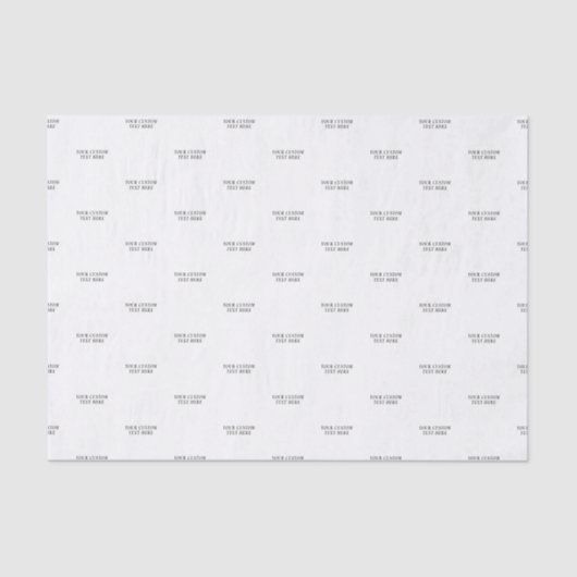 Zwart-wit Minimal Custom Text Tissue Paper Tissuepapier (Voorkant)