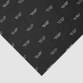 Zwart-wit Minimal Custom Text Tissue Paper Tissuepapier (Detail)