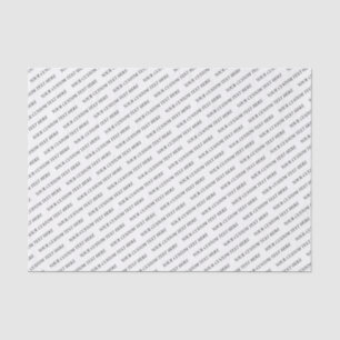 Zwart-wit Minimal Custom Text Tissue Paper Tissuepapier