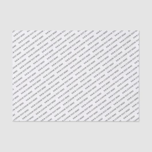 Zwart-wit Minimal Custom Text Tissue Paper Tissuepapier (Voorkant)