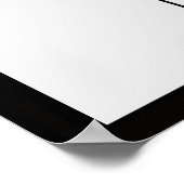 Zwart-wit Minimal Martini Art Print (Hoek)