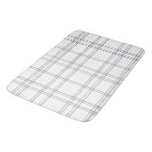 Zwart & Wit Minimal Modern Geruit Schoon Patroon Badmat (Gekanteld)