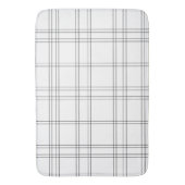 Zwart & Wit Minimal Modern Geruit Schoon Patroon Badmat (Voorkant Verticaal)