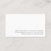 Zwart-wit Minimal Professional Visitekaartje (Achterkant)