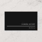 Zwart-wit Minimal Professional Visitekaartje (Voorkant)