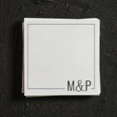 Zwart-wit Minimal Wedding Classic Servet