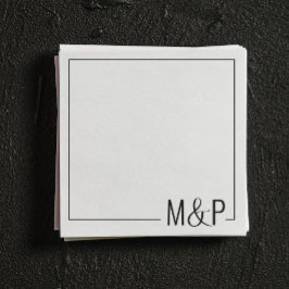 Zwart-wit Minimal Wedding Classic Servet