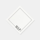 Zwart-wit Minimal Wedding Classic Servet (Hoek)