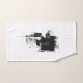 Zwart-wit minimale Abstracte art Nr111 Bad Handdoek (Handdoek)