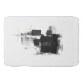 Zwart-wit minimale Abstracte art Nr111 Badmat (Voorkant)