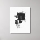 Zwart-wit minimale Abstracte art Nr111 Canvas Afdruk (Voorkant)