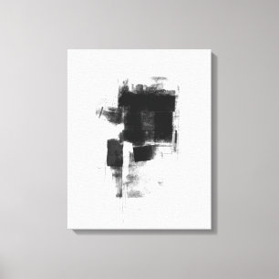 Zwart-wit minimale Abstracte art Nr111 Canvas Afdruk
