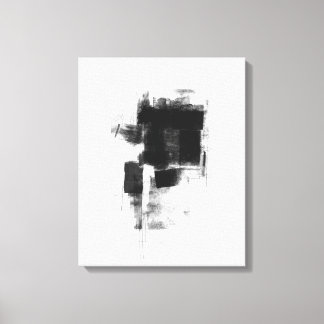 Zwart-wit minimale Abstracte art Nr111 Canvas Afdruk