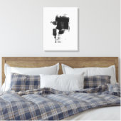Zwart-wit minimale Abstracte art Nr111 Canvas Afdruk (Insitu (Slaapkamer))