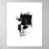 Zwart-wit minimale Abstracte art Nr111 Poster (Voorkant)