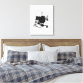 Zwart-wit minimale Abstracte art Nr112 Canvas Afdruk (Insitu (Slaapkamer))