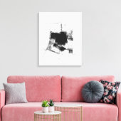 Zwart-wit minimale Abstracte art Nr112 Canvas Afdruk (Insitu (Woonkamer))