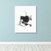 Zwart-wit minimale Abstracte art Nr112 Canvas Afdruk (Insitu (Houten vloer))