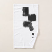 Zwart-wit minimale Abstracte art Nr113 Bad Handdoek (Handdoek)