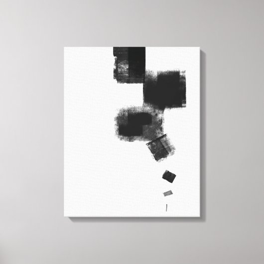 Zwart-wit minimale Abstracte art Nr113 Canvas Afdruk (Voorkant)