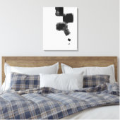 Zwart-wit minimale Abstracte art Nr113 Canvas Afdruk (Insitu (Slaapkamer))