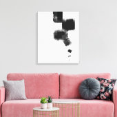 Zwart-wit minimale Abstracte art Nr113 Canvas Afdruk (Insitu (Woonkamer))