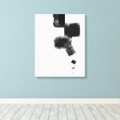 Zwart-wit minimale Abstracte art Nr113 Canvas Afdruk (Insitu (Houten vloer))